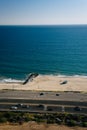 View of Pacific Coast Highway and the Pacific Ocean, in Pacific Royalty Free Stock Photo