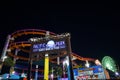View of Pacific Park by night located on Santa Monica Pier Royalty Free Stock Photo