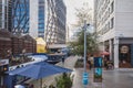 View of Paddington Central with locals dining in outdoor seating