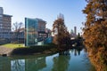 View of Padova and its canals in the Porte Contarine area Royalty Free Stock Photo