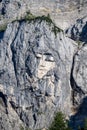 View of a Pagan girl - an image of a womans face created by rock fracture