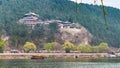 view of pagodas on East Hill Longmen Grottoes Royalty Free Stock Photo