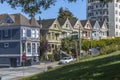 Painted Ladies, Victorian wooden houses, Alamo Square, San Francisco Royalty Free Stock Photo