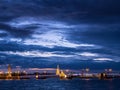 View of Palace Bridge and Peter and Paul Fortress, Neva River, St. Petersburg, Russia Royalty Free Stock Photo