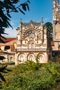 View at the Palace of Bucaco with garden in Portugal. Palace was built in Neo Manueline style between 1888 and 1907. Luso,