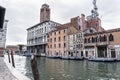 View of the Palace called `Palazzo Labia` from the other side of the canal