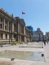 View of the Palace of Courts of Justice of Santiago de Chile, the capital of Chile, located in Montt-Varas Square