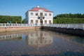 View of the Palace of Marly on sunny day in July. Saint Petersburg