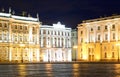 View of Palace Square at night. Royalty Free Stock Photo