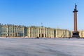 View of Palace Square with Winter Palace in winter. Saint Petersburg. Russia Royalty Free Stock Photo