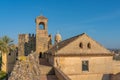 View of the palace tower, Alcazar de los Reyes Cristianos, Cordoba, Andalusia, Spain. Copy space for text Royalty Free Stock Photo