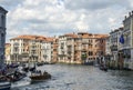 View of Palaces and Houses in Venice Italy and the major waterway called Grand Canal Royalty Free Stock Photo