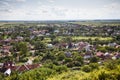 View from palanok Castle to Mukacheve city, Ukraine Royalty Free Stock Photo