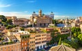 View from Palatine hill to Palazzo Senatorio - Rome Royalty Free Stock Photo