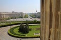 View from Palatul Parlamentului Palace of the Parliament to Bulevardul Unirii, Bucharest Royalty Free Stock Photo