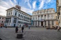 View of Palazzo Ducale in the city center of Genoa, Italy. Royalty Free Stock Photo