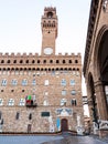 View of Palazzo Vecchio from piazza della signoria Royalty Free Stock Photo
