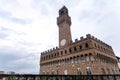 View of Palazzo Vecchio in rain, Florence Royalty Free Stock Photo
