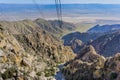 View from the Palm Springs Aerial Tramway on the way up San Jacinto mountain, California Royalty Free Stock Photo