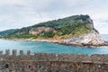 View of Palmaria island. Portovenere or Porto Venere town on Ligurian coast. Italy Royalty Free Stock Photo