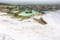 View of the Pamukkale, Turkey. Sights of Turkey - travertines in Royalty Free Stock Photo