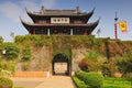 View on Pan Gate, Pan Men, or Panmen a historical landmark in Suzhou, China