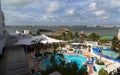 View from the Panama Jack Hotel pool located on the Kukulcan boulevard in the city of Cancun
