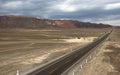 View of Panamerican Highway Mountains and Desert Peru Royalty Free Stock Photo