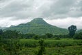 View of a Pandav Garh (fort) in rainy season