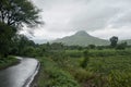 View of a Pandav Garh (fort) in rainy season