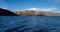 View of the Pangong tso lake at Ladakh, India. It is considered as the highest salt water lake in the world with an altitude of 13 Royalty Free Stock Photo
