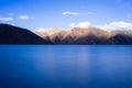 View of the Pangong tso lake at Ladakh, India. It is considered as the highest salt water lake in the world with an altitude of 13 Royalty Free Stock Photo