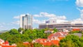 View of Pankrac hill with Congress Centre building, Prague, Czech Republic