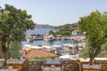 View of the panorama of the Turkish city of Kas from above. Tourist attractions of Turkey and Mediterranean Sea. Travel