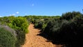 view and panoramas of the "camÃÂ¬ de cavalls" (path of horses) trekking trail of Menorca, Spain