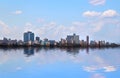 View of the panoramatic Havana in Cuba. There is blue sky and blue ocean Royalty Free Stock Photo