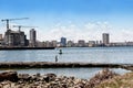 View of the panoramatic Havana in Cuba. There is blue sky and blue ocean Royalty Free Stock Photo