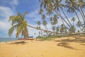 The view of Pantai Jambu Bongkok Beach at Terengganu, Malaysia. Royalty Free Stock Photo