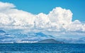 View from the Pantan Beach in Trogir to the hills and Split Royalty Free Stock Photo