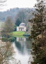 View of the Pantheon across the lake at Stourhead