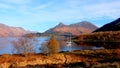 View of Pap of Glencoe from Ballahulish village, Scotland Royalty Free Stock Photo