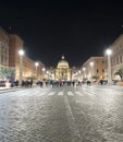 View of the Papal Basilica of San Pietro in Vaticano or Cathedral of San Pietro in Rome, Italy Royalty Free Stock Photo