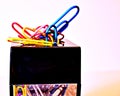A paper clips distributer Royalty Free Stock Photo