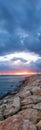 View from Paphos pier. Long time exposure.