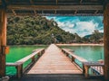 View of paradise Santhiya resort in Koh Yao Yai, island in the Andaman sea between Krabi and Phuket Thailand Royalty Free Stock Photo