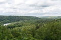View from Paradizes kalns or Gleznotajkalns over Gauja Valley in Sigulda, Latvia Royalty Free Stock Photo