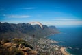 View of paragliding over Cape Town from Lion`s Head Royalty Free Stock Photo