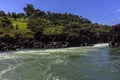 View of the Paranapanema river rapids, called Garganta do Diabo in the city of Piraju, Brazil