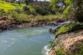 View of the Paranapanema river rapids, called Garganta do Diabo in the city of Piraju