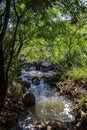 View of the Paranapanema river rapids, called Garganta do Diabo in the city of Piraju, state of Sao Paulo, Brazil